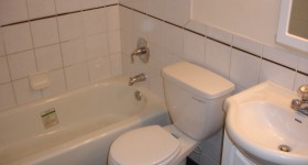 Bathroom with white tile