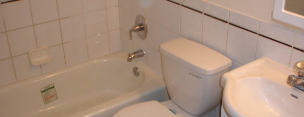 Bathroom with white tile