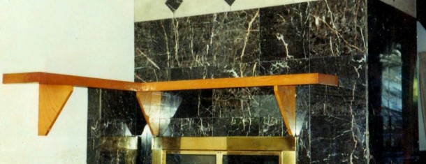 Custom marble fireplace