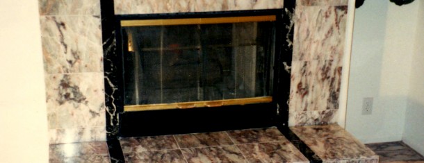 Marble fireplace