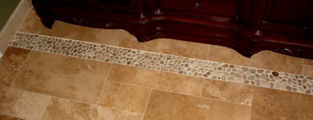 Unique bathroom floor design