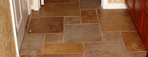 Custom bathroom floor