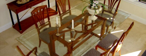 Modern dining room floor