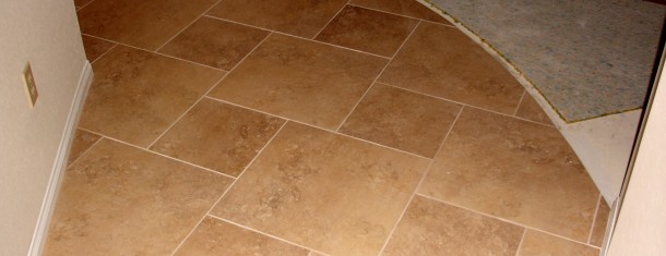 Tiled hallway