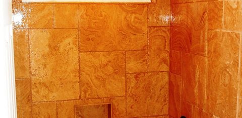 Custom bathroom with black showerhead
