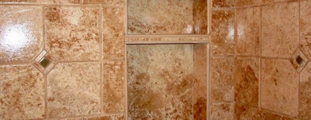 Custom shower w/shelf