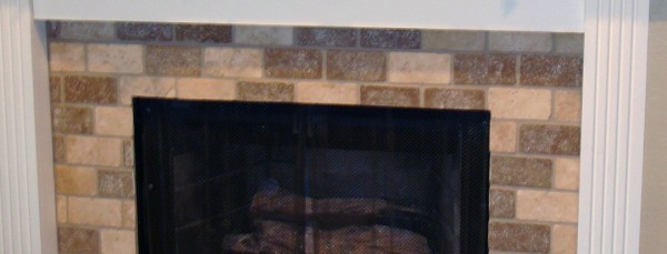 Tumbled Stone Fireplace
