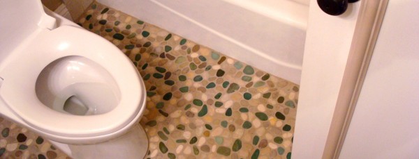 Pebble Stone Bathroom Floor